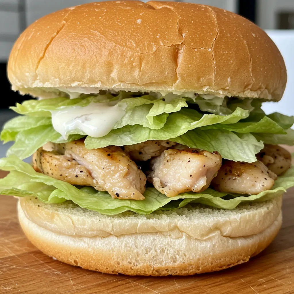 Ultimate Chicken Caesar Sandwiches with Homemade Dressing: A Gourmet Handheld Masterpiece - secondary view